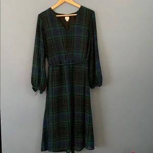 A New Day Plaid Long-Sleeve Dress